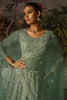 Outstanding Green Thread Work Net Wedding Lehenga Choli With Dupatta