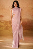 Precious Baby Pink Hand Work Organza Ready To Wear Saree With Blouse