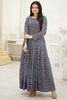 Glamorous Blue Digital Printed Georgette Casual Party Wear Gown