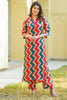 Gorgeous Multi-Color Zig Zag Print Maslin Silk Salwar Kameez