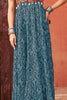 Incredible Blue Bandhani Printed Georgette Navratri Special Gown