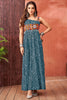 Incredible Blue Bandhani Printed Georgette Navratri Special Gown