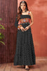 Lovely Black Bandhani Printed Georgette Navratri Special Gown