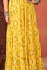 Glamorous Yellow Bandhani Printed Georgette Navratri Wear Gown