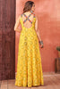 Glamorous Yellow Bandhani Printed Georgette Navratri Wear Gown