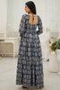 Adorable Blue Digital Printed Georgette Event Wear Gown