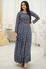 Glamorous Blue Digital Printed Georgette Casual Party Wear Gown