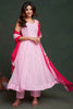 Delightful Pink Organza Function Wear Anarkali Suit With Dupatta