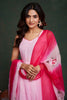 Delightful Pink Organza Function Wear Anarkali Suit With Dupatta