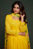 Enjoyable Yellow Organza Haldi Wear Anarkali Suit With Dupatta