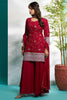 Glamorous Maroon Zari Embroidered Georgette Eid Special Palazzo Suit