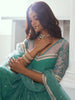 Gorgeous Teal Green Embroidered Net Lehenga Choli With Dupatta