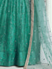 Gorgeous Teal Green Embroidered Net Lehenga Choli With Dupatta