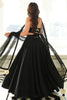 Adorable Black Sequins Georgette Reception Wear Lehenga Choli