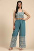 Awesome Pastel Blue Georgette Party Wear Palazzo Top With Shrug