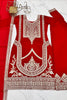 Beautiful Red Embroidered Vichitra Silk Wedding Wear Palazzo Suit