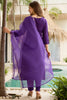 Astonishing Purple Embroidered Rayon Festival Wear Straight Suit With Dupatta