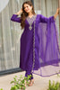 Astonishing Purple Embroidered Rayon Festival Wear Straight Suit With Dupatta