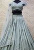 Alluring Grey Sequins Georgette Wedding Lehenga Choli With Dupatta