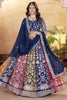 Adorable Multi-Color Embroidered Georgette Wedding Lehenga Choli