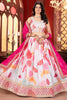 Incredible White Sequins Chinon Wedding Lehenga Choli With Dupatta