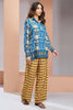 Beautiful Royal Blue Floral Printed Silk Casual Wear Co-Ord Set