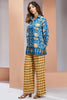 Beautiful Royal Blue Floral Printed Silk Casual Wear Co-Ord Set