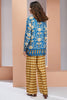 Beautiful Royal Blue Floral Printed Silk Casual Wear Co-Ord Set