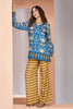Beautiful Royal Blue Floral Printed Silk Casual Wear Co-Ord Set