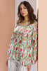 Tantalizing White Floral Printed Muslin Silk Office Wear Co-Ord Set