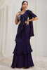 Winsome Wine Organza Pre-Stitched Ruffle Saree With Hand Work Blouse