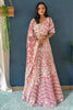 Glamorous Pink Embroidered Net Wedding Wear Lehenga Choli With Dupatta