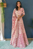 Glamorous Pink Embroidered Net Wedding Wear Lehenga Choli With Dupatta