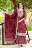Fabulous Rose Gold Sequins Chinon Festival Wear Sharara Suit