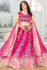 Precious Hot Pink Sequins Chinon Wedding Lehenga Choli