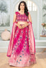 Precious Hot Pink Sequins Chinon Wedding Lehenga Choli