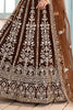 Incredible Brown Embroidered Wedding Wear Lehenga Choli With Dupatta