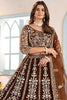 Incredible Brown Embroidered Wedding Wear Lehenga Choli With Dupatta