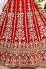 Mesmerizing Red Sequins Net Bridal Lehenga Choli With Dupatta