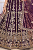 Artistic Wine Sequins Net Reception Wear Lehenga Choli With Dupatta