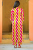 Alluring Yellow Zig Zag Print Maslin Silk Event Wear Salwar Kameez