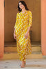 Lovable Mustard Zig Zag Print Maslin Silk Haldi Wear Salwar Kameez