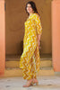 Lovable Mustard Zig Zag Print Maslin Silk Haldi Wear Salwar Kameez