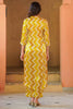 Lovable Mustard Zig Zag Print Maslin Silk Haldi Wear Salwar Kameez