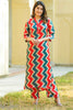 Gorgeous Multi-Color Zig Zag Print Maslin Silk Salwar Kameez