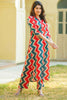 Gorgeous Multi-Color Zig Zag Print Maslin Silk Salwar Kameez