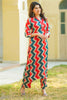 Gorgeous Multi-Color Zig Zag Print Maslin Silk Salwar Kameez