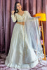 Adorable Off-White Sequins Georgette Wedding Wear Lehenga Choli