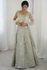 Eye-Catching Grey Sequins Georgette Reception Wear Lehenga Choli