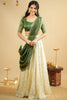 Dazzling White Sequins Silk Festival Wear Lehenga Choli With Dupatta